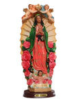 Our Lady of Guadalupe With Angels Roses 12 Inch - Shop Cosmic Healing