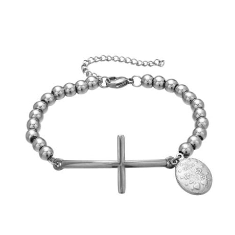 Our Lady of Miracles & Cross Bracelet - Shop Cosmic Healing