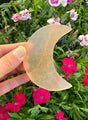 Peach Selenite Crescent Moon - Shop Cosmic Healing