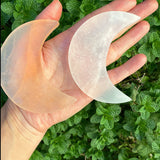 Peach Selenite Crescent Moon - Shop Cosmic Healing