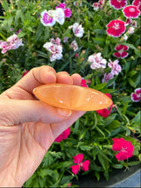 Peach Selenite Puffy Hearts - Shop Cosmic Healing