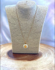 Pearl Shell Necklace with Virgin of Guadalupe Medal - Shop Cosmic Healing