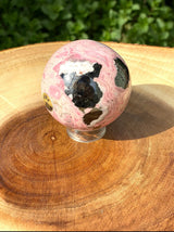 Polished Peruvian Rhodonite sphere