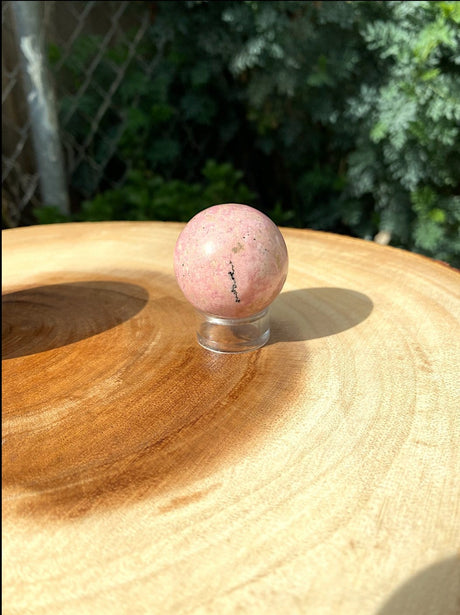 Unique Peruvian Rhodonite sphere