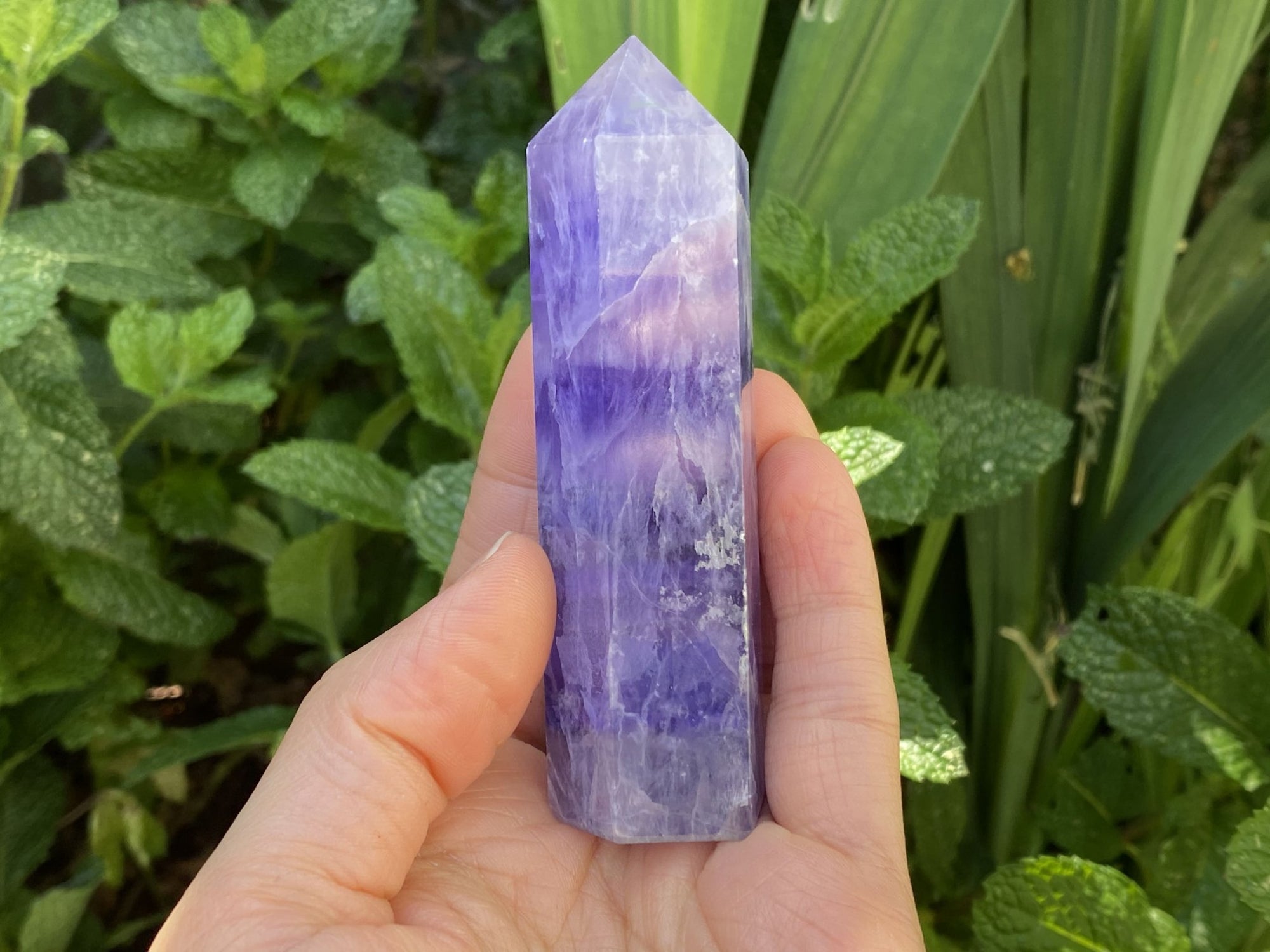 Purple Fluorite Tower Point 4" - Shop Cosmic Healing