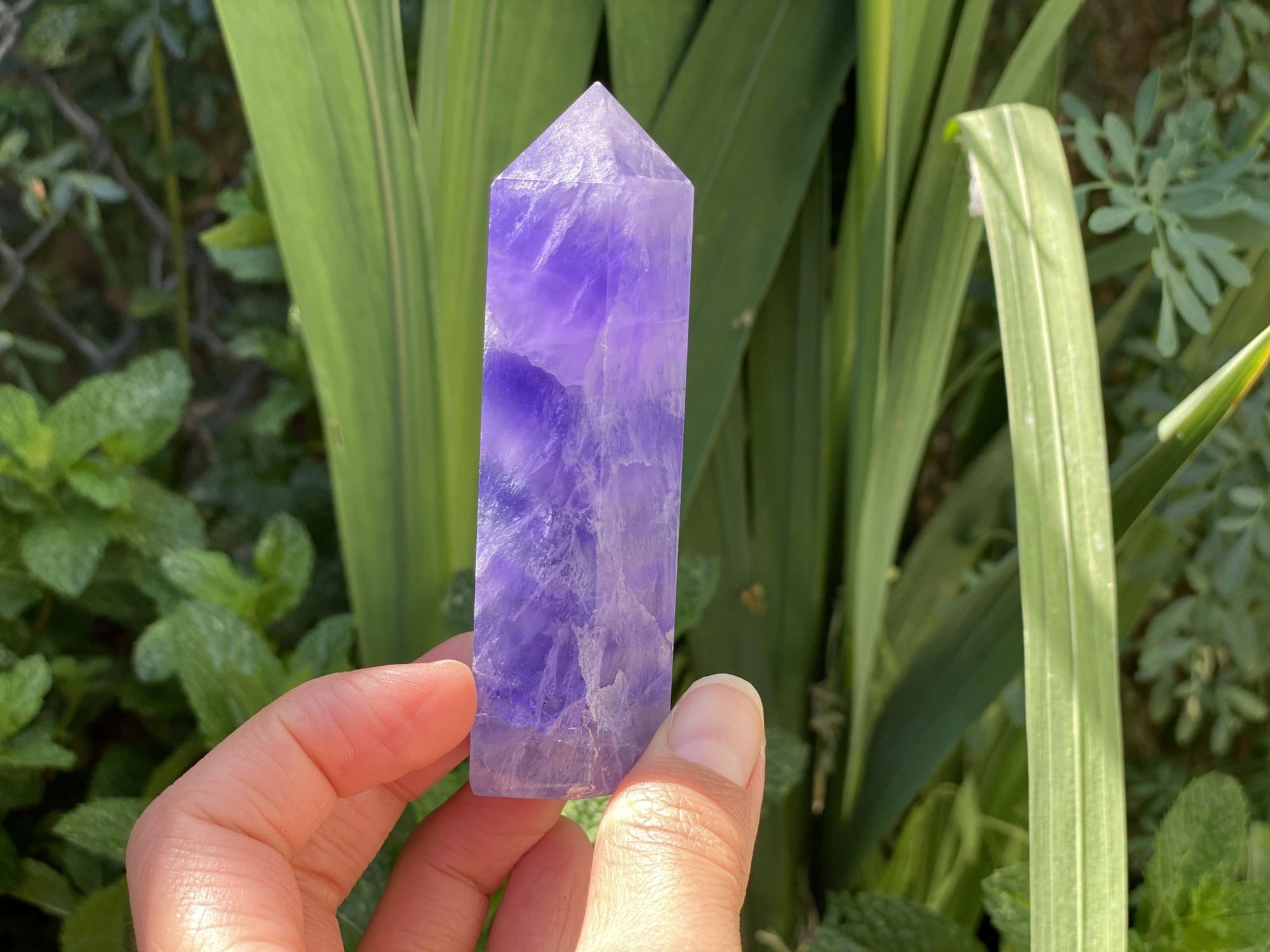 Purple Fluorite Tower Point 4" - Shop Cosmic Healing