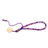 Purple & Pink Saint Benedict Knotted Rope Bracelet - Shop Cosmic Healing