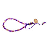 Purple & Pink Saint Benedict Knotted Rope Bracelet - Shop Cosmic Healing