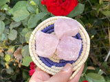 Natural Brazilian rose quartz chunks