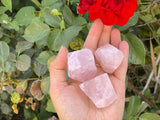 Natural Brazilian rose quartz pieces