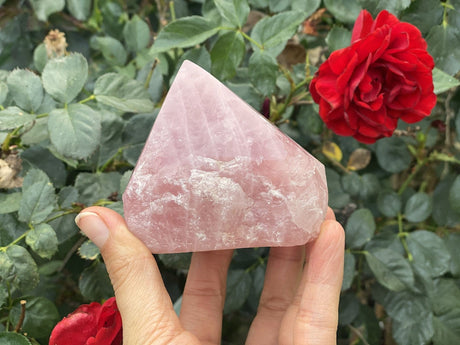 Raw Brazilian Rose Quartz Point- G - Shop Cosmic Healing