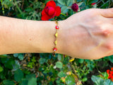 Red Evil Eye Charm Bracelet with Hearts - Shop Cosmic Healing