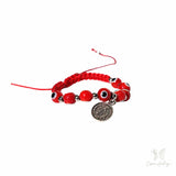 Red Evil Eye Saint Benedict Protection Bracelet - Shop Cosmic Healing