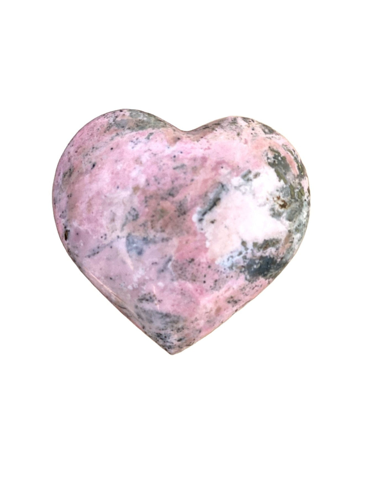 Elegant heart-shaped Rhodonite crystal