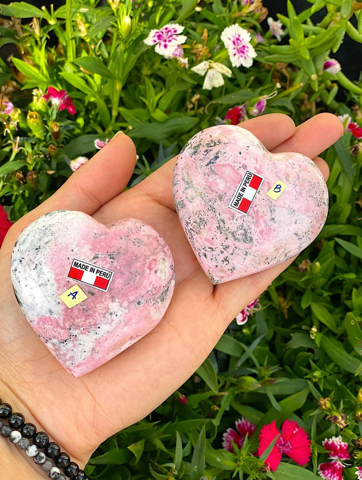 Unique Rhodonite puffy heart