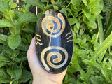 Ritual Oval Bowl 6"x 3.5" Made of Carved & Polished Horn - Shop Cosmic Healing