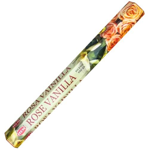 Rose Vanilla HEM Incense 20 Sticks (Incienso Rosa Vainilla) to dispels any sadness, enhance and discover love, sensuality, attraction, affection etc. - Shop Cosmic Healing