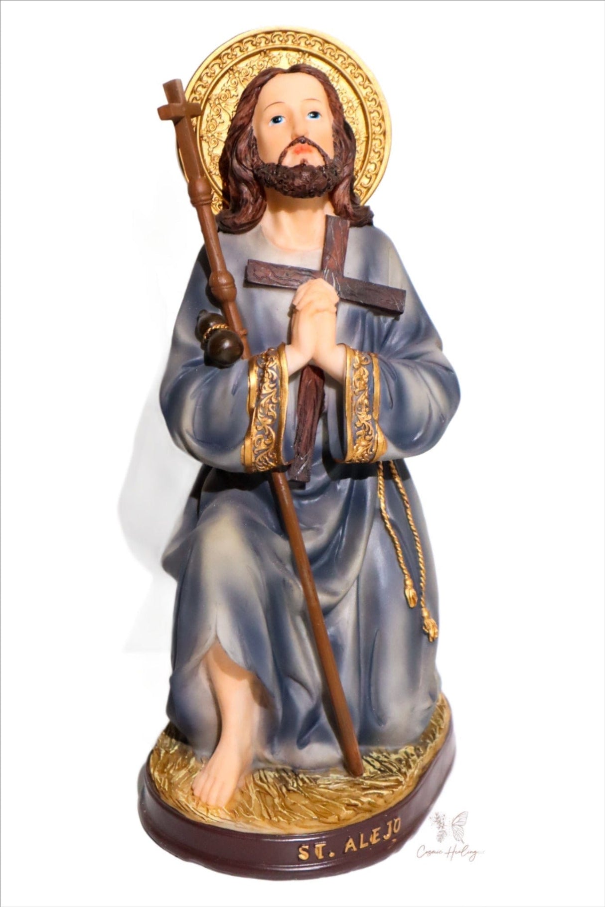 Saint Alex (San Alejo) Statue 12" - Shop Cosmic Healing