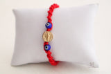 Saint Benedict Evil Eye Gold Color Adjustable Bracelet - Shop Cosmic Healing