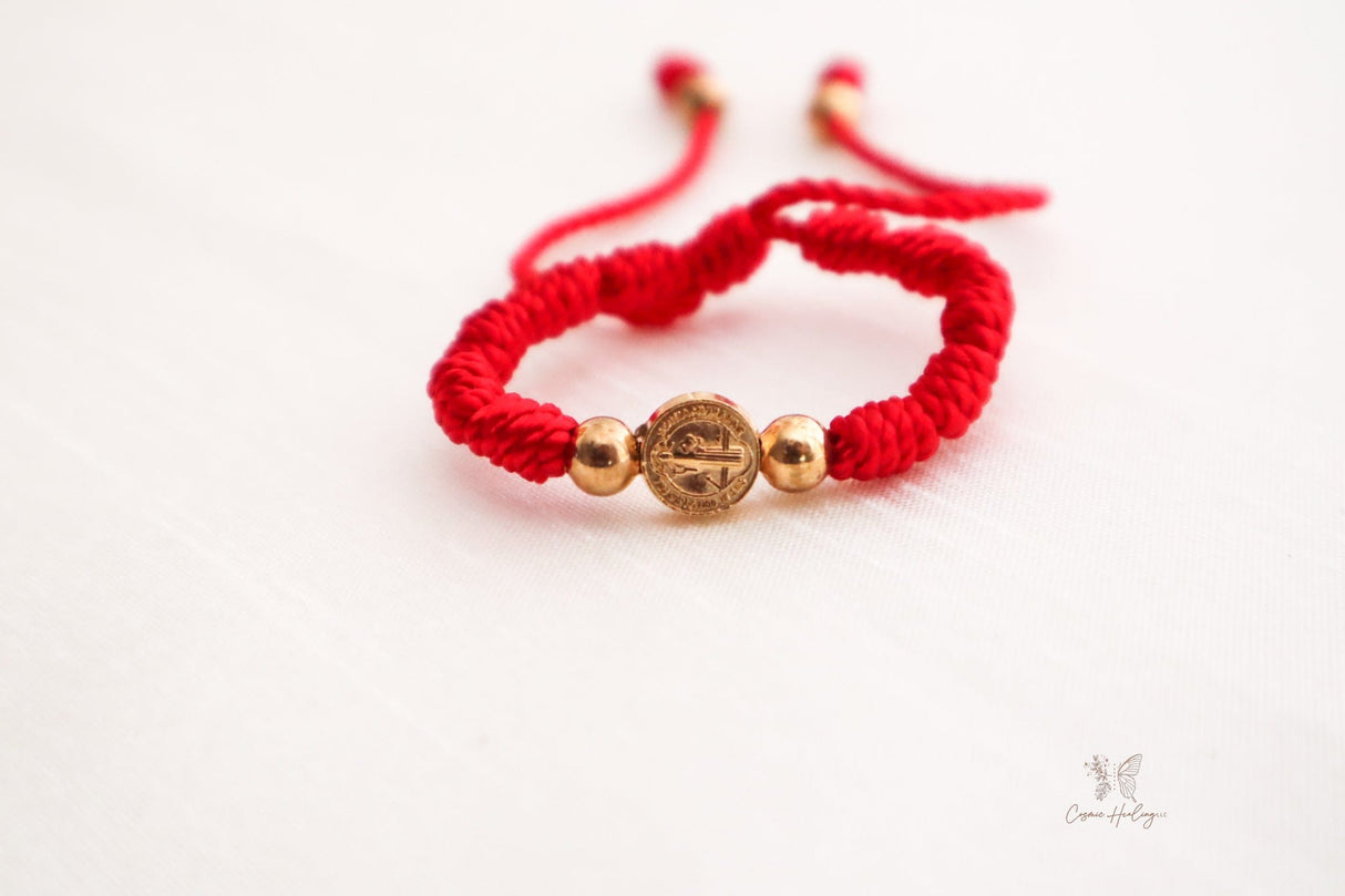 Saint Benedict Knotted Bracelet- Colombian Thread - Shop Cosmic Healing