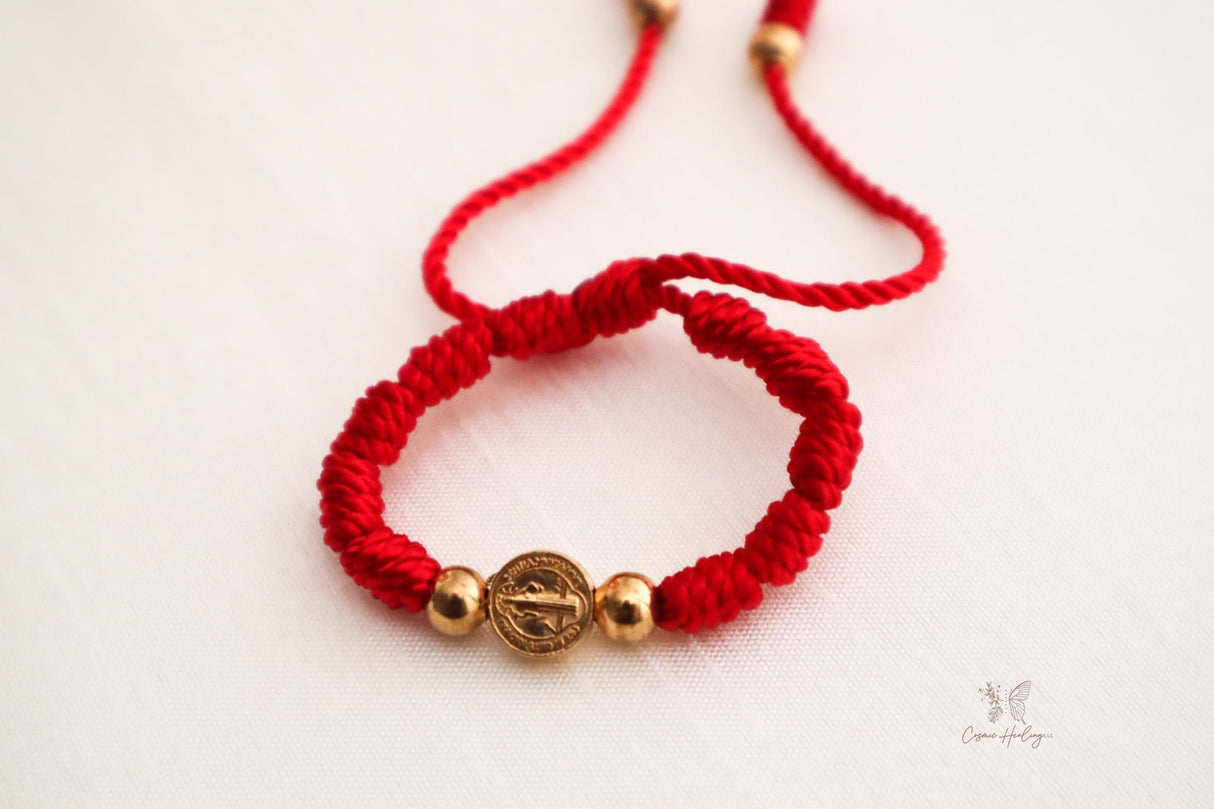 Saint Benedict Knotted Bracelet- Colombian Thread - Shop Cosmic Healing