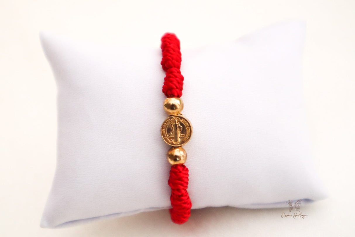 Saint Benedict Knotted Bracelet- Colombian Thread - Shop Cosmic Healing