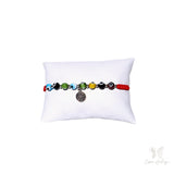 Saint Benedict Multicolor Evil Eye Adjustable Bracelet- Children's - Shop Cosmic Healing