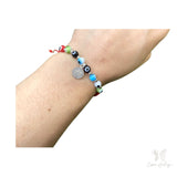 Saint Benedict Multicolor Evil Eye Adjustable Bracelet- Children's - Shop Cosmic Healing