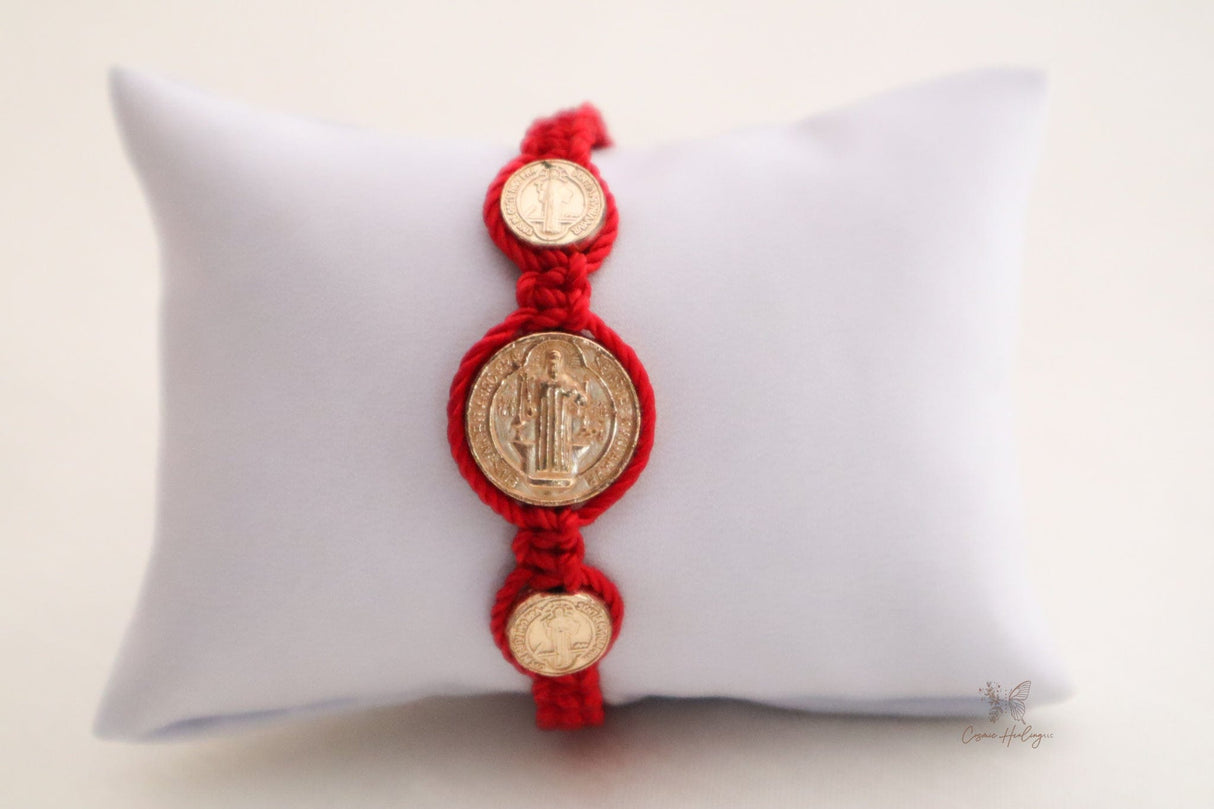 Saint Benedict Triple Medal Protection Bracelet - Shop Cosmic Healing