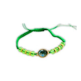 Saint Jude Green Beaded Nylon Cord Bracelet - Children's - Shop Cosmic Healing