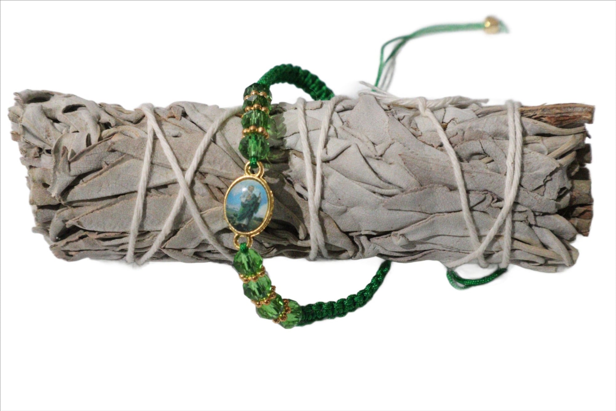 Saint Jude Green Bracelet- Children's - Shop Cosmic Healing