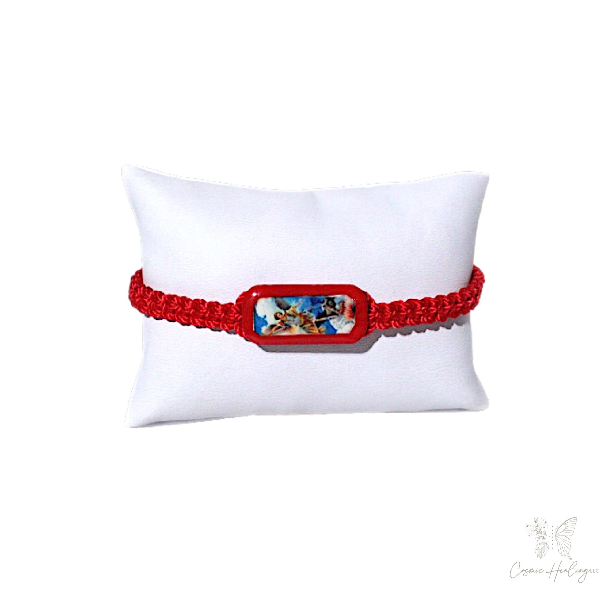Saint Michael Red Knotted Rope Bracelet - Shop Cosmic Healing