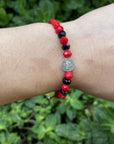 San Benito Red & Black Beaded Bracelet - Shop Cosmic Healing