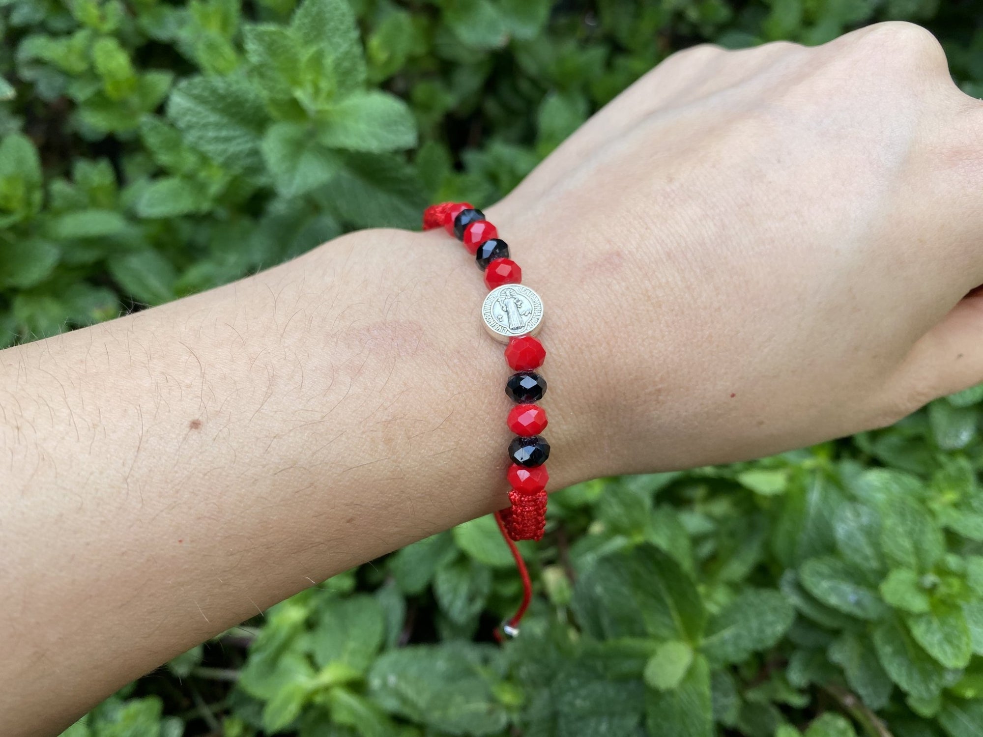San Benito Red & Black Beaded Bracelet - Shop Cosmic Healing