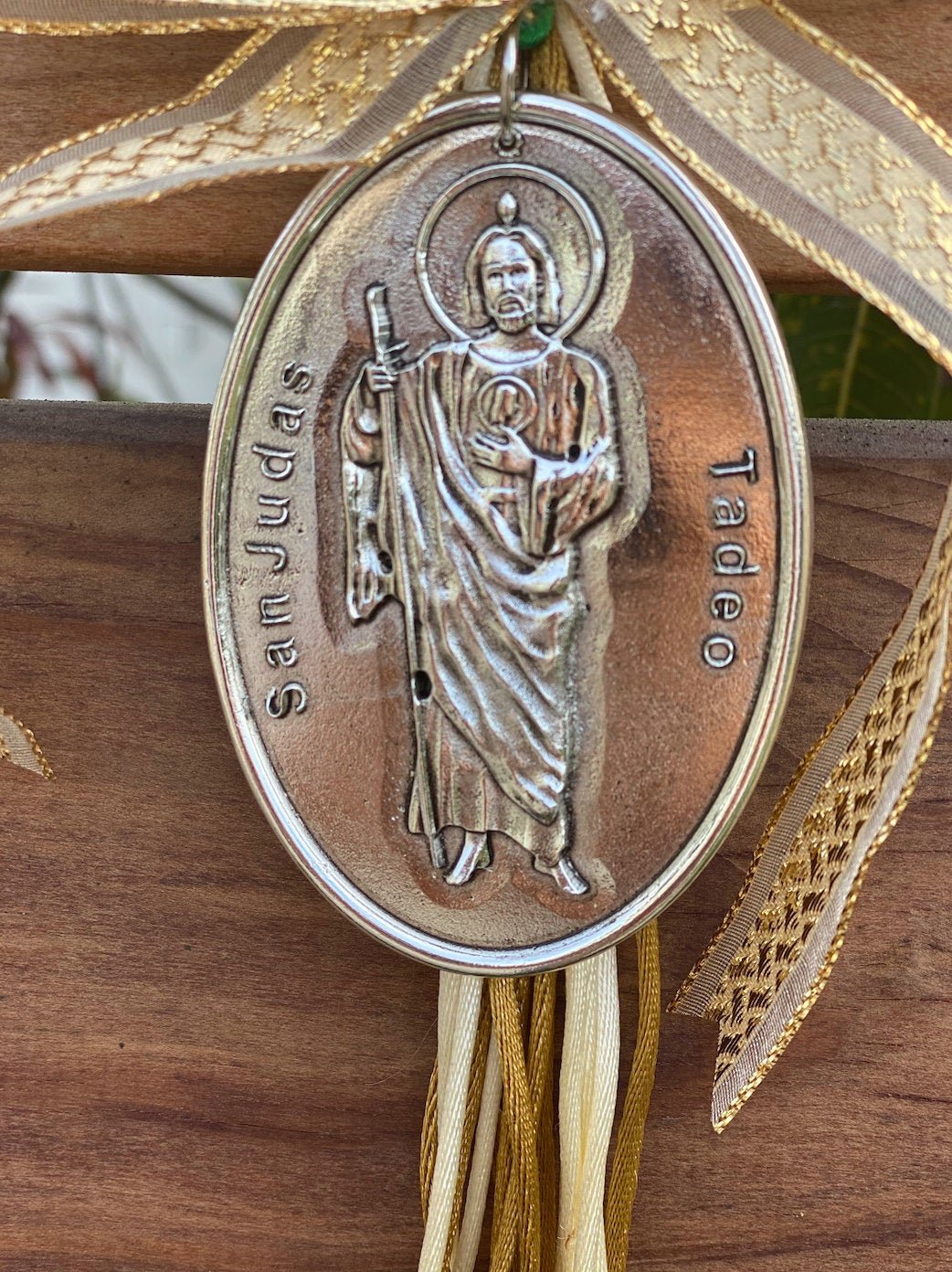 San Judas Medal Home Blessing Charm - Shop Cosmic Healing