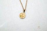 Gold Plated Necklace with Dainty Saint Jude Medal