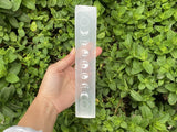 Selenite Charging Plate Etched with Moon Phase 9" - Shop Cosmic Healing