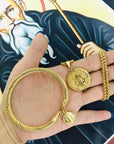 Set Saint Benedict Bracelet & Necklace Gold Filled - Shop Cosmic Healing