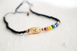 Seven Chakra Guadalupe Dainty Thread Bracelet-Black - Shop Cosmic Healing