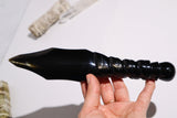 Spiral Handle Obsidian Dagger 9" - Shop Cosmic Healing