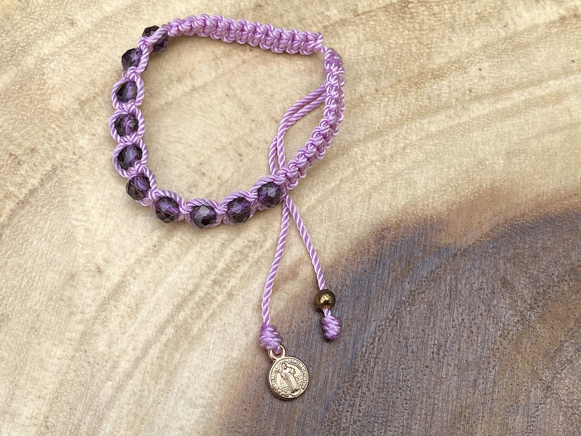 St. Benedict Purple Protection Bracelet - Shop Cosmic Healing