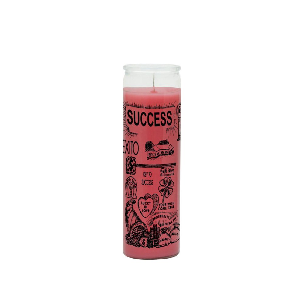 Success Candle (Exito) - Pink to help you achieve all of your goals in life - Shop Cosmic Healing