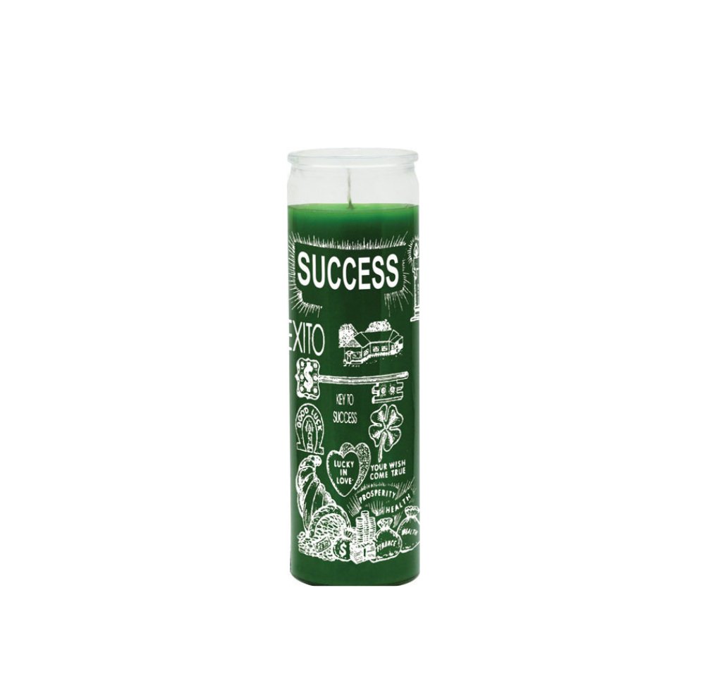 Success Candle (Exito Verde)-Green to help you achieve all of your goals in life - Shop Cosmic Healing