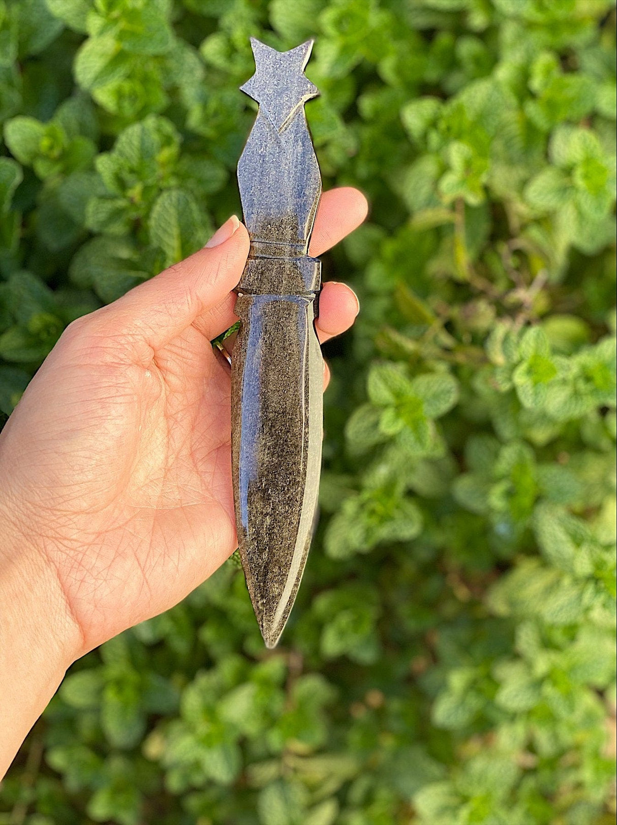 Sun & Moon Handle Obsidian Dagger - Shop Cosmic Healing