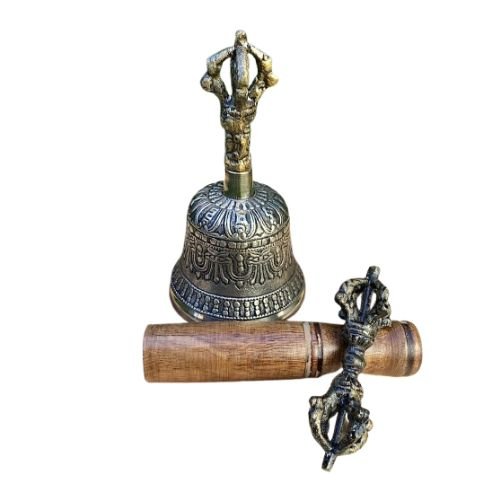 Tibetan Bell with Dorji 5" - Shop Cosmic Healing