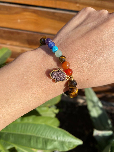 Tiger's Eye 7 Chakra Healing Energy Bracelet - Shop Cosmic Healing