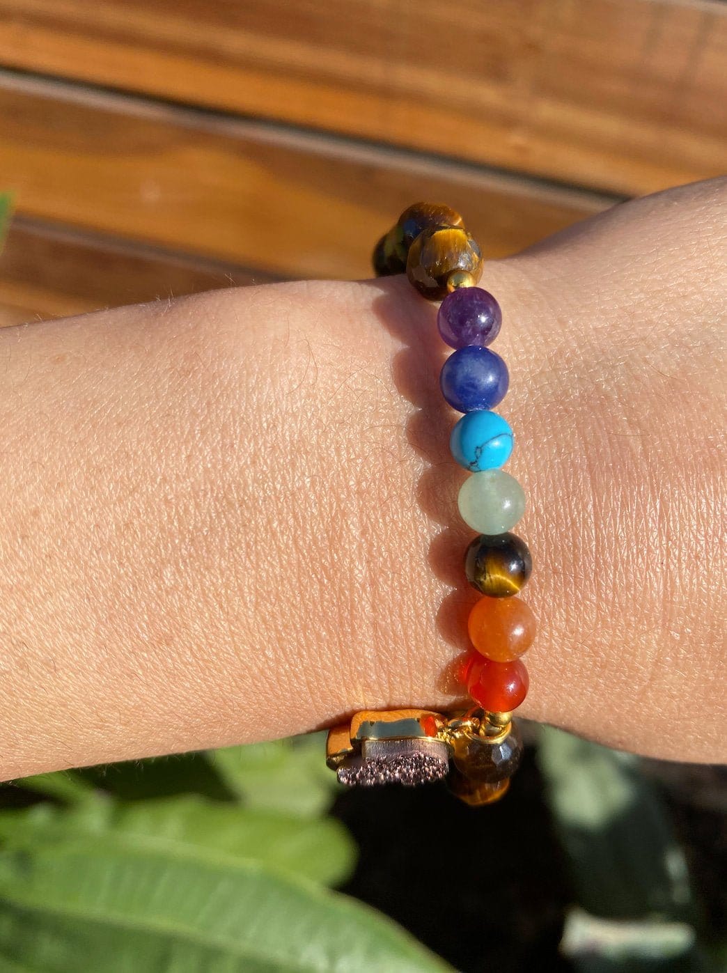 Tiger's Eye 7 Chakra Healing Energy Bracelet - Shop Cosmic Healing