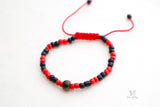 Tiger's Eye Red & Black Bead Bracelet - Shop Cosmic Healing