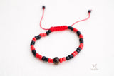 Tiger's Eye Red & Black Bead Bracelet - Shop Cosmic Healing