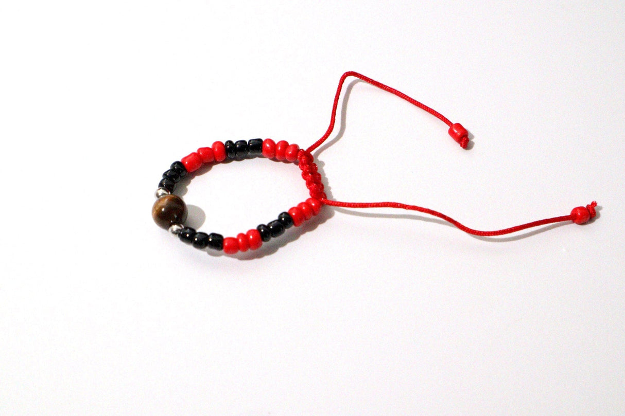 Tiger's Eye Red Thread Charm Bracelet- Children's - Shop Cosmic Healing